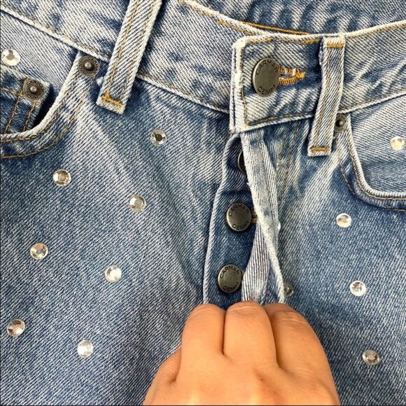 Carmar Rhinestone Embellished Mom Jeans - Picture 3 of 5